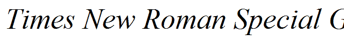 Times New Roman Special G1 Italic font